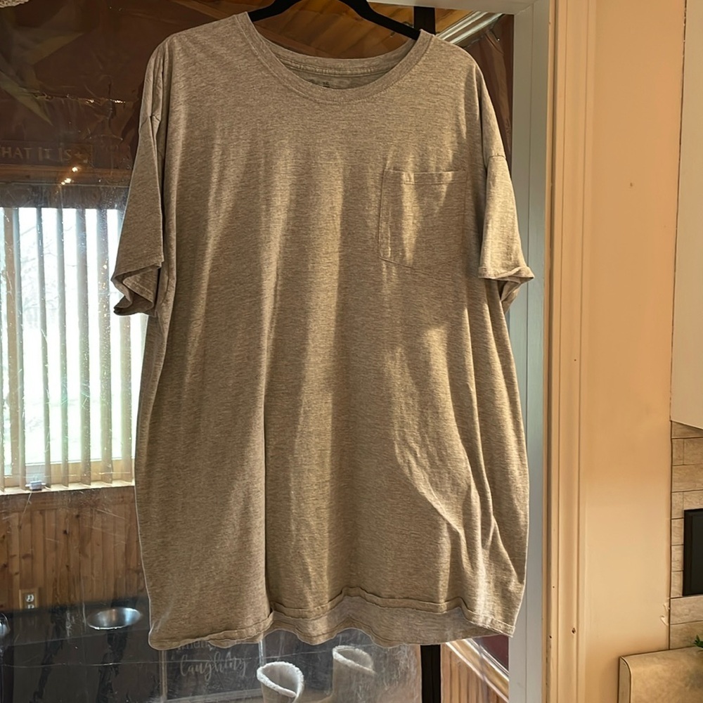 - Fruit of the loom, 3XL, Grey Short Sleeve Relaxed Fit Tee